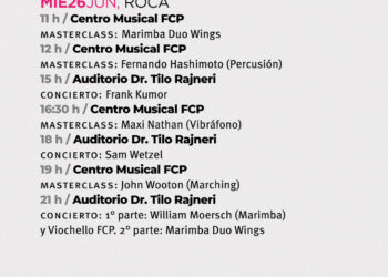 Gral. Roca | “22 Festival Internacional de Percusión” DÍA 2 William Moersh – Dúo Wings